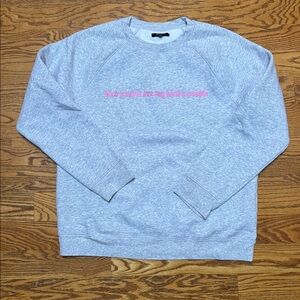 Brunette The Label Gray Crew Neck Sweater